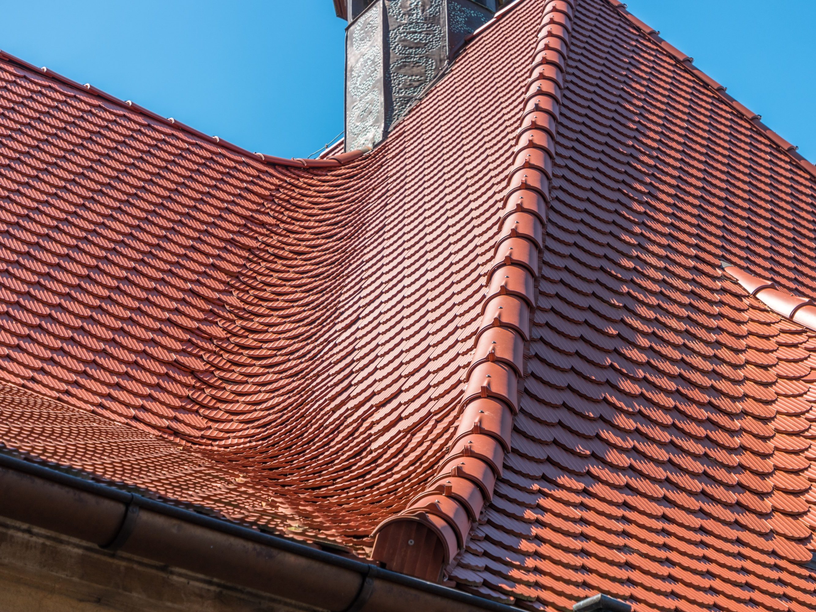 Czocha castle Poland with beaver roof tile 